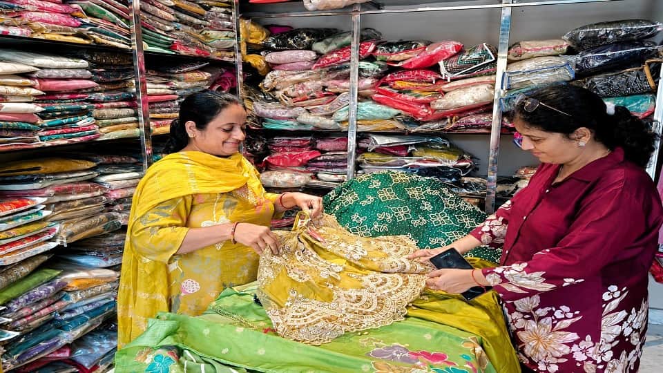 Lehengas and fusion dresses for Hariyali Teej