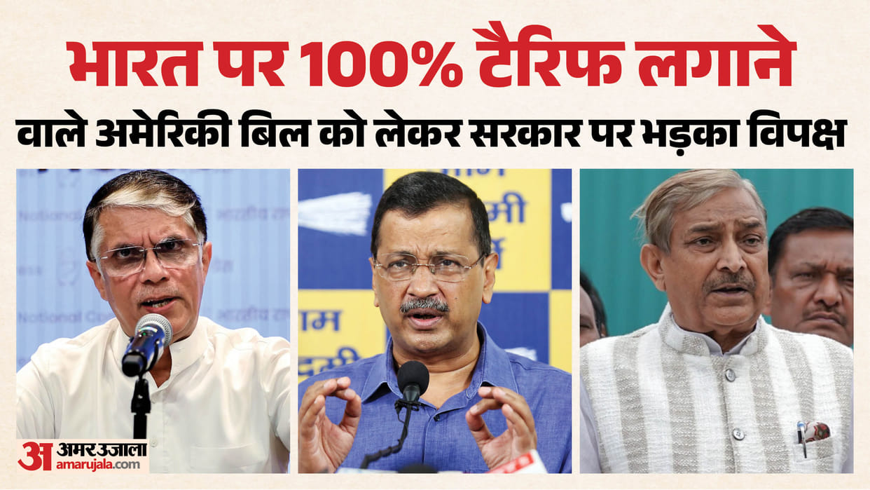 us tariff bill india opposition Pramod Tiwari pawan khera and others modi govt Russian oil