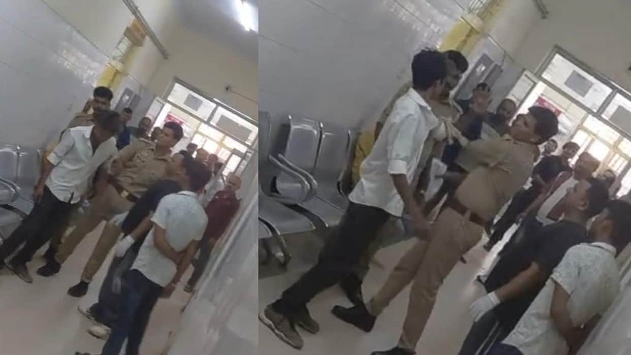 Lalitpur: Constable slaps youth brought to hospital for medical examination; video goes viral.