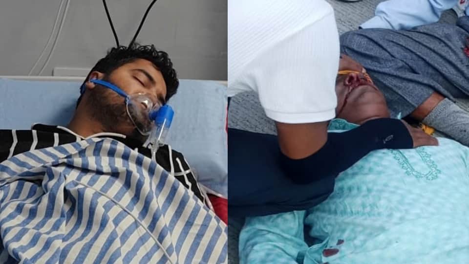 हादसों में घायल कांवड़िये।