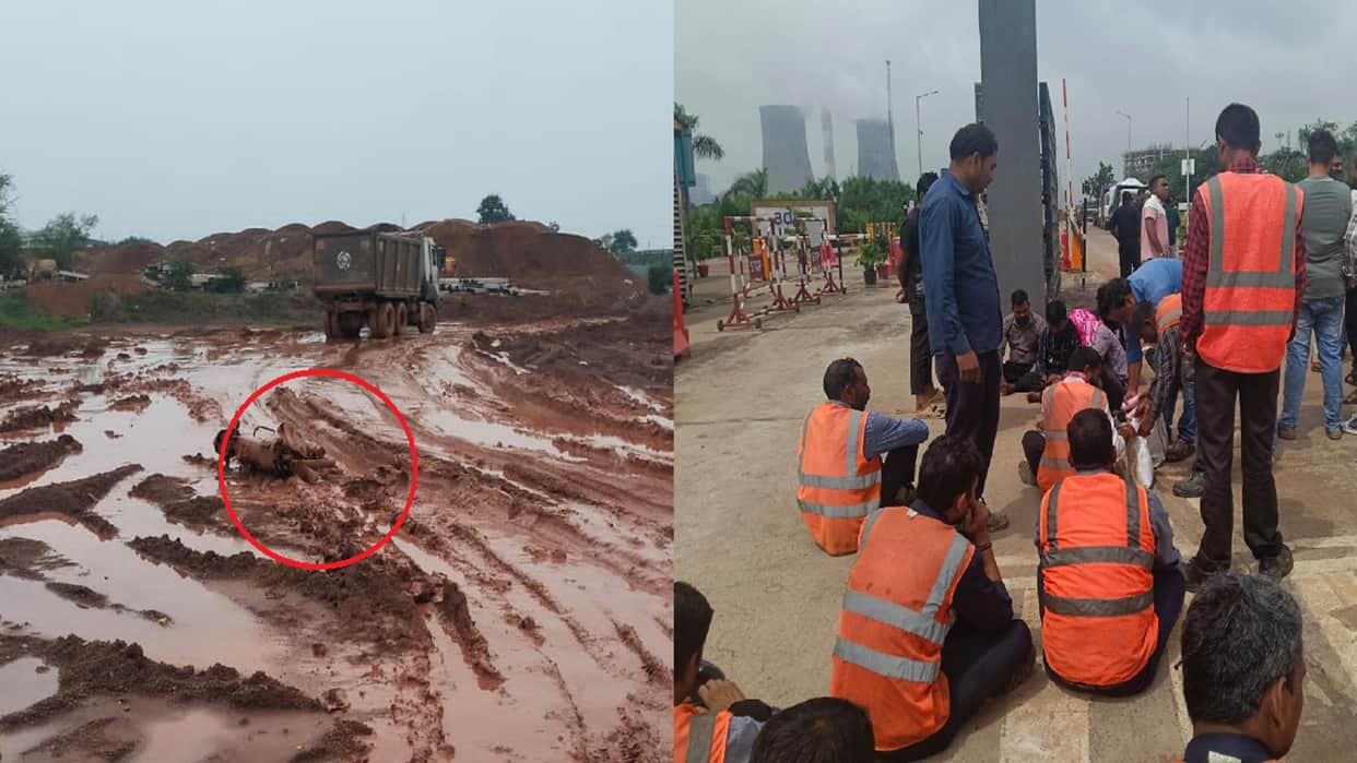 Another accident at Adani Power Plant: 26-year-old worker killed after being hit by a Hiva; protests demanding