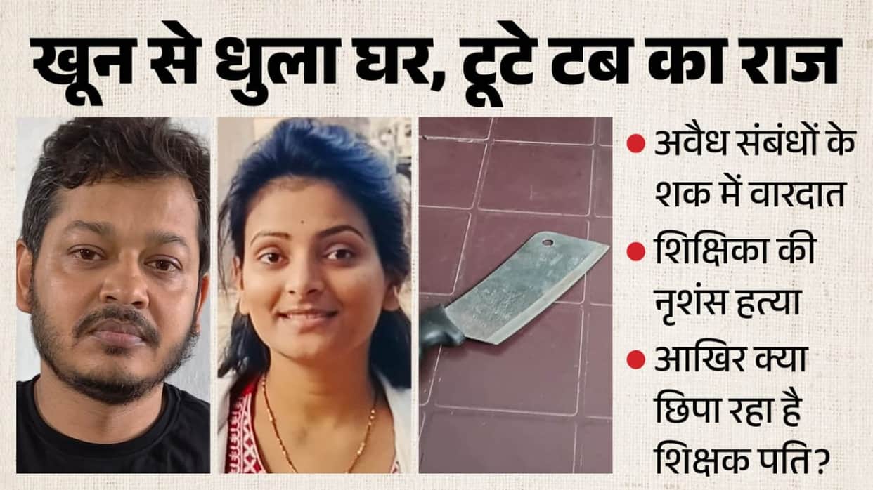 Fatehpur Female teacher murdered with a sharp edged weapon body submerged in a water filled tub