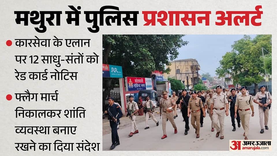 Police alert following announcement of kar seva on Shri Krishna Janmabhoomi temple in Mathura