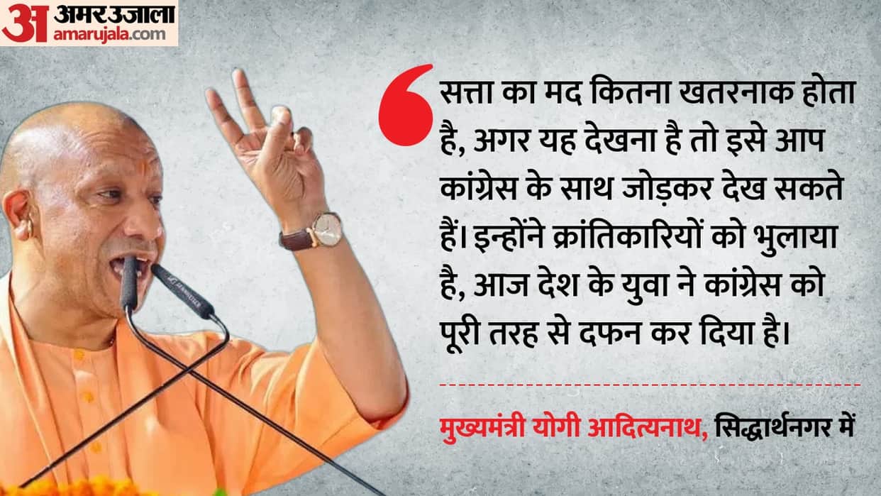SP and Congress are dividing society along caste lines CM Yogi said In Siddharthnagar