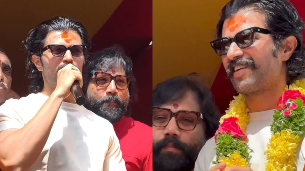 Vijay Deverakonda Visits Temple On Bonalu Offers Prayers With Sandeep Reddy Vanga