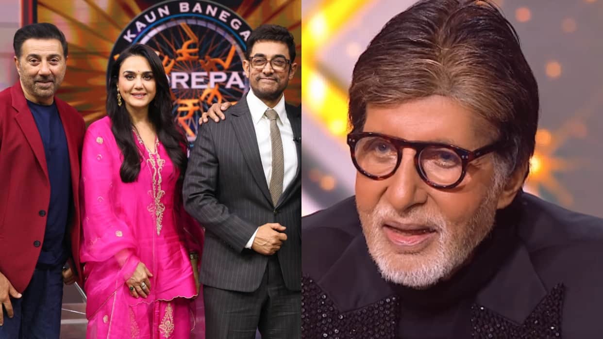 Sunny Deol Scold Preity Zinta over Phone And Aamir Share Dharmendra Story In Amitabh Bachchan Show KBC 18