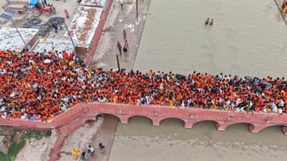 सावन के सोमवार पर अयोध्या का विहंगम दृश्य।
