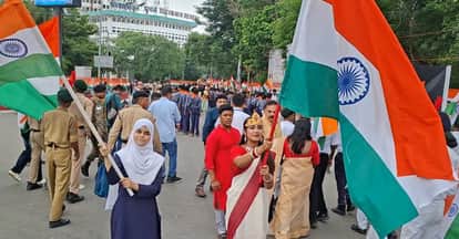 Bihar News: 'Tiranga Yatra' held in Patna under the leadership of Deputy CM Samrat Chaudhary JP Golambar