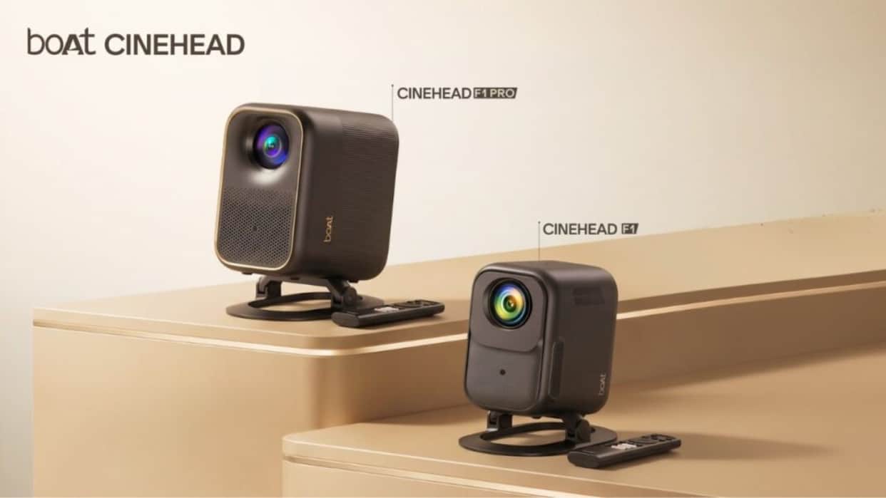 boat cinehead f1 f1 pro smart projector launch price features 4k google tv