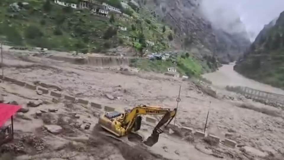 Uttarakhand Chamoli extreme Rainfall China border Bridge collapse in seconds vehicle swept away Photos
