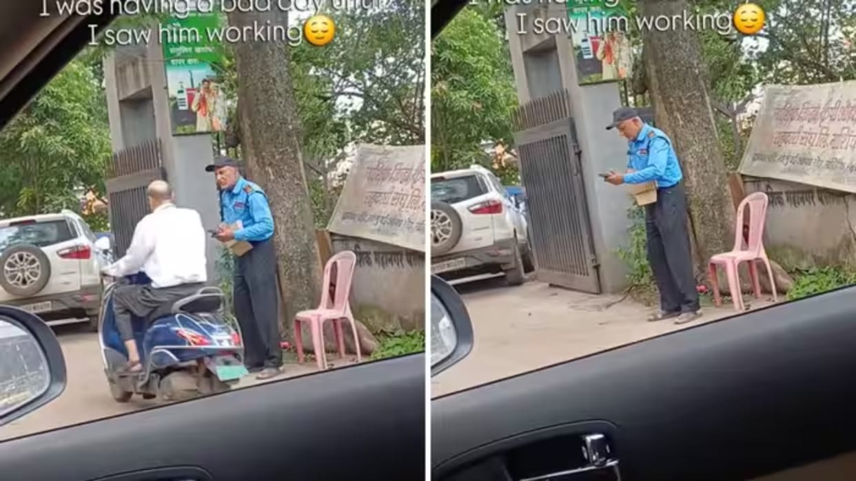 Elderly Security Guard Dedication Inspires Woman and Wins Hearts Online goes Viral on Internet