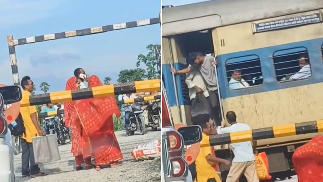 Viral Video Claims Train Stopped at Railway Crossing After a Phone Call Sparks Outrage