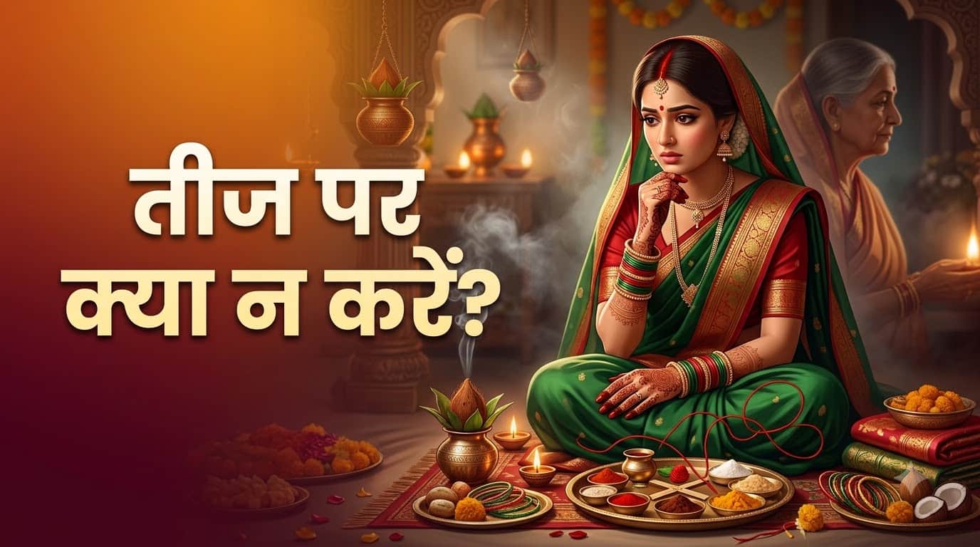 First Hariyali Teej After Marriage New Bride Rules Pehli Teej Par Kya Kare Kya Na Kare