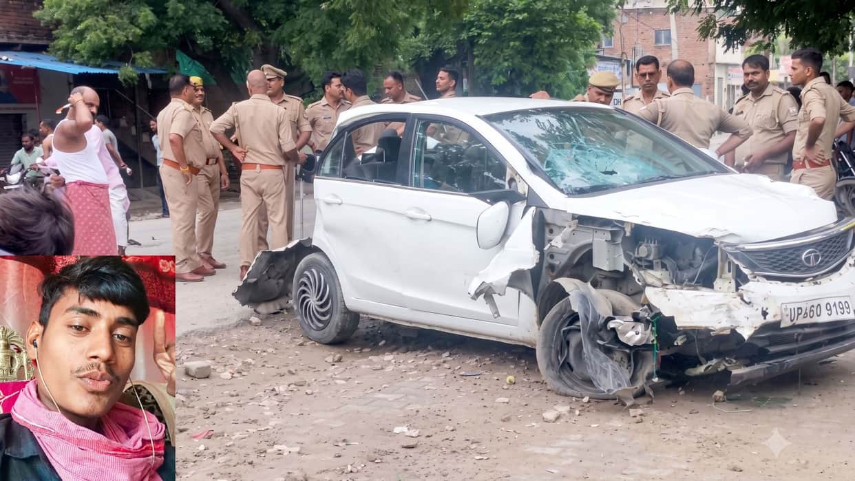 Cyclist killed by minor car motorcyclist loses leg in Bhadohi