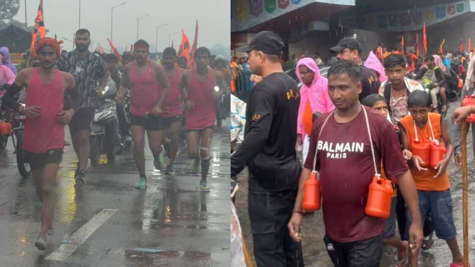 Haridwar Kanwar Yatra 2026 Continue Even Rainfall 4.43 crore devotees collect gangajal in 12 days see Photos
