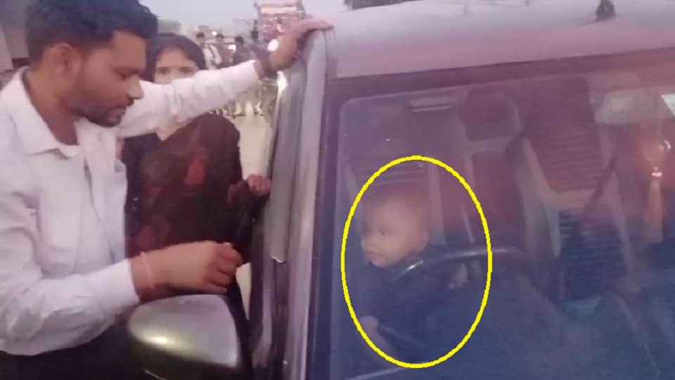 Two-year-old child locked in car