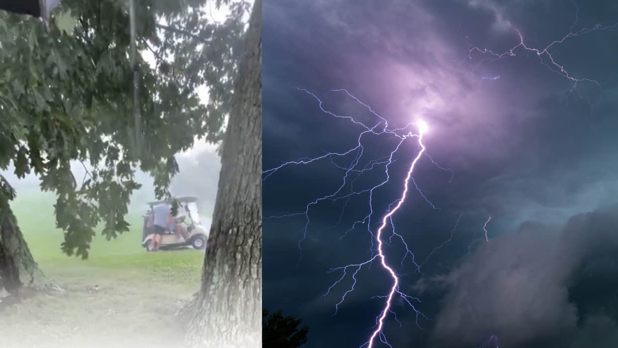 America ohio man hit by lightning while filming storm viral video