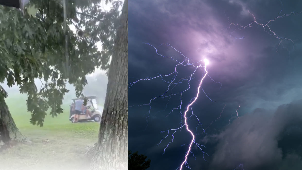 America ohio man hit by lightning while filming storm viral video