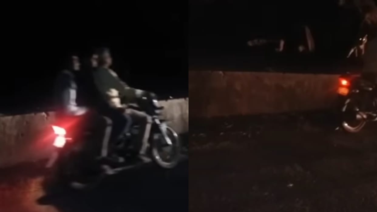 Lion Attacks Three Bikers After They Stop on Roadside Terrifying Video Goes Viral on Internet