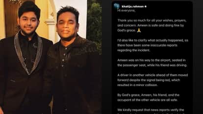 AR Rahman's son AR Ameen issued a statement following the car accident