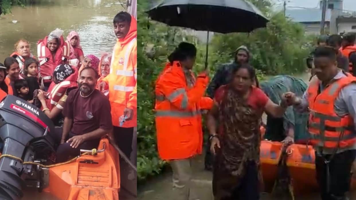 MP News: SDRF and Home Guard conducted a rescue operation amidst heavy rains and overflowing rivers.