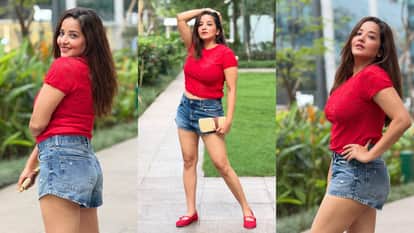 Bhojpuri Actress monalisa shares her bold stunning and stylish photos in shorts