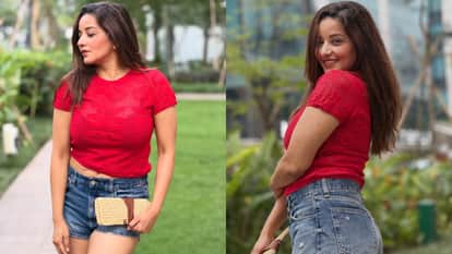 Bhojpuri Actress monalisa shares her bold stunning and stylish photos in shorts