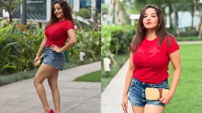 Bhojpuri Actress monalisa shares her bold stunning and stylish photos in shorts