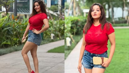 Bhojpuri Actress monalisa shares her bold stunning and stylish photos in shorts