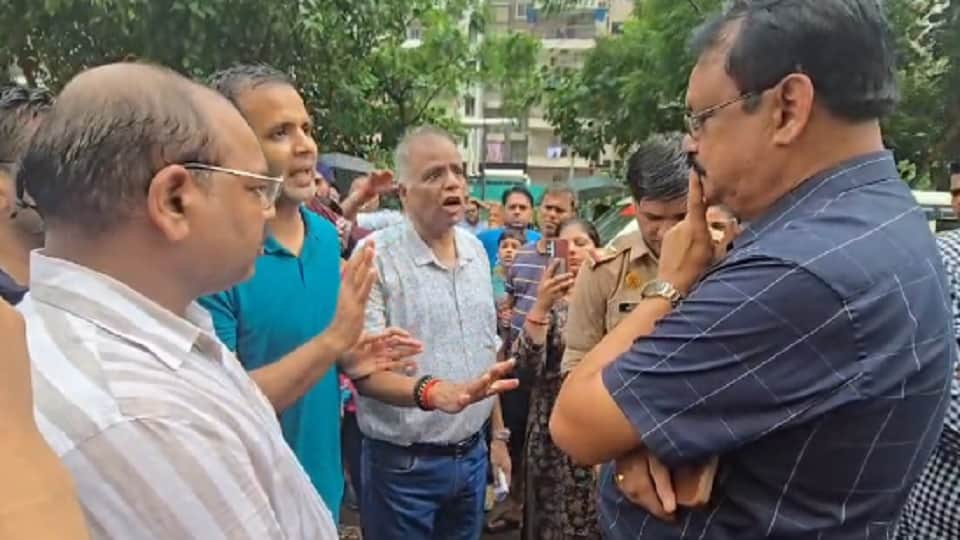 Residents staged a protest over the water problem in the society