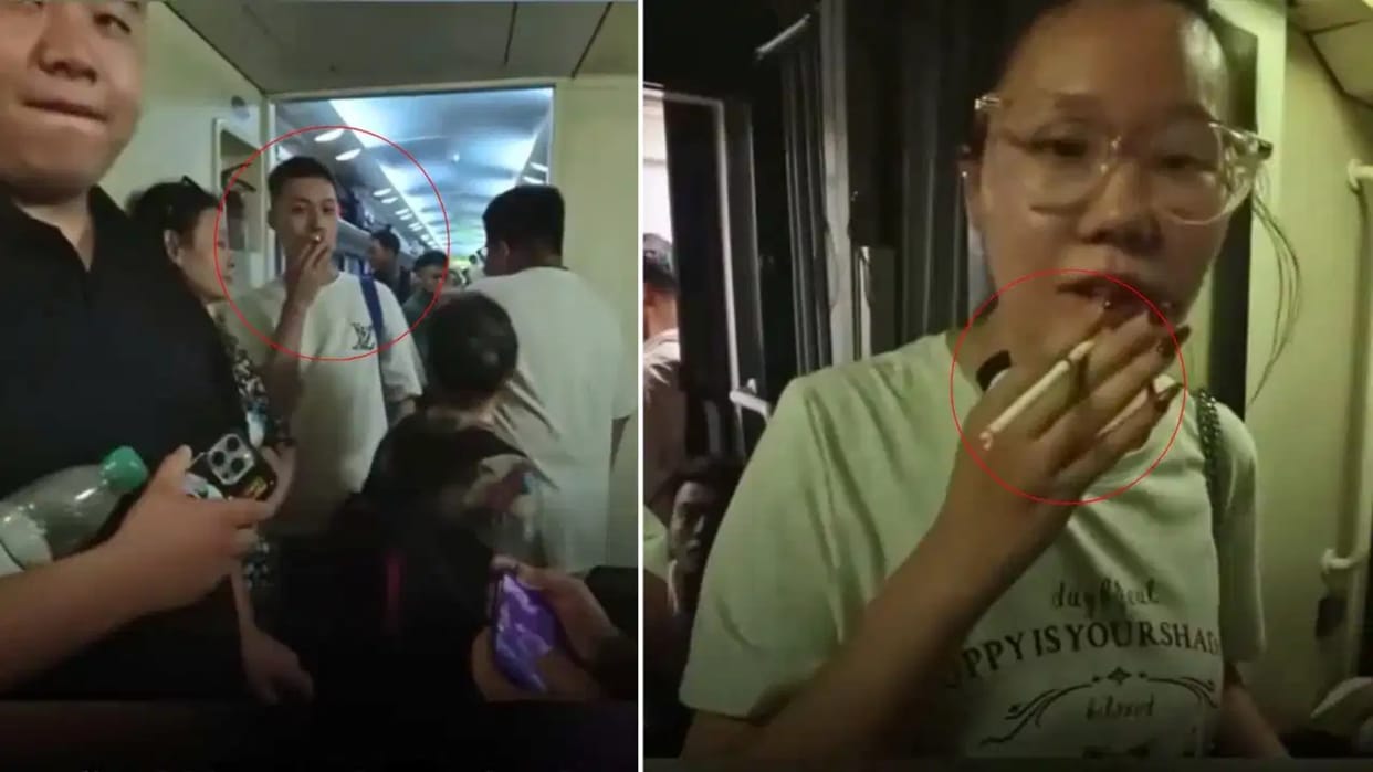China Train Viral Video Indian YouTuber Shows Crowded General Coach With Smoking Floor Sleepers Folding Chairs