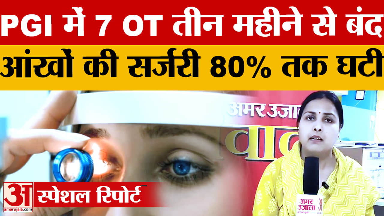 Chandigarh News: PGI चंडीगढ़ में आंखों की सर्जरी 80% घटी, 3 महीने से 7 OT बंद