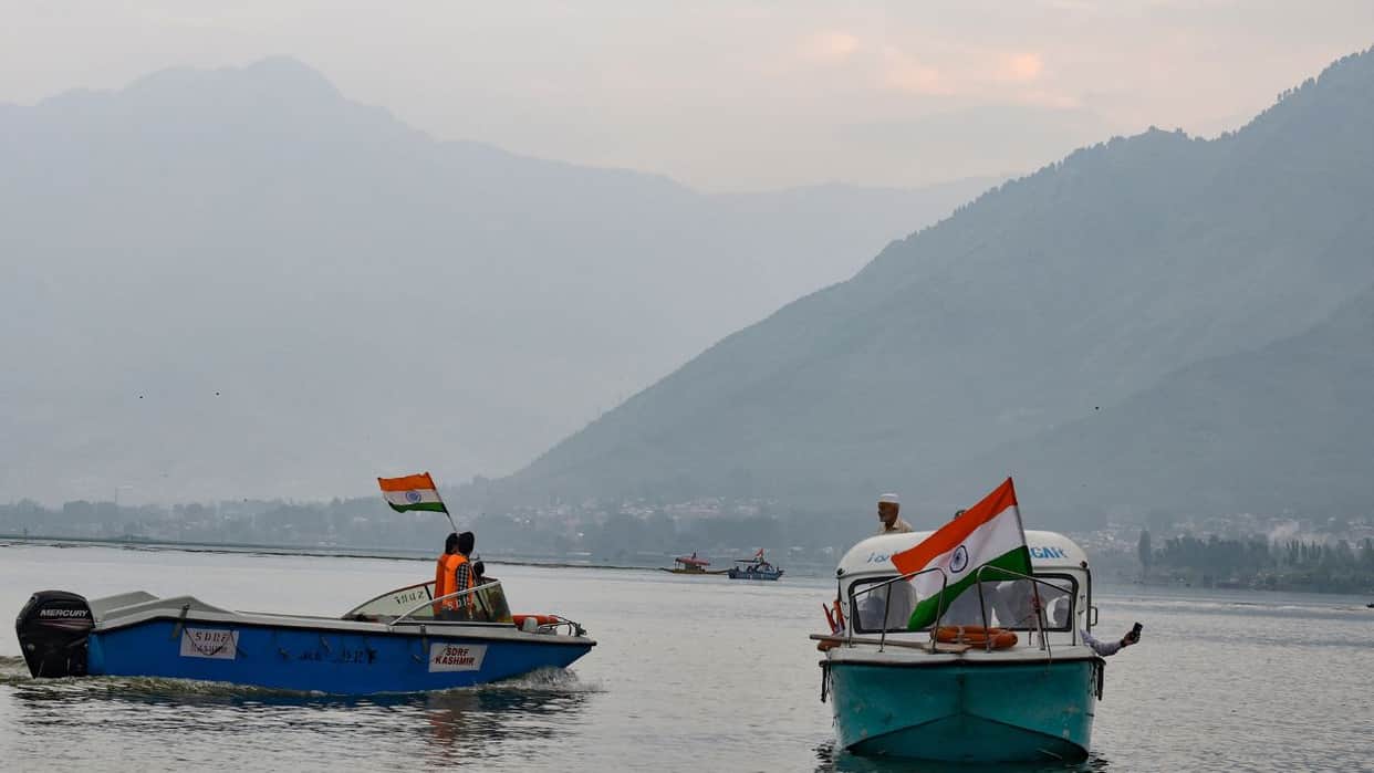 Tiranga rallies held across Kashmir lg says Tricolour flying high as India's living conscience Srinagar