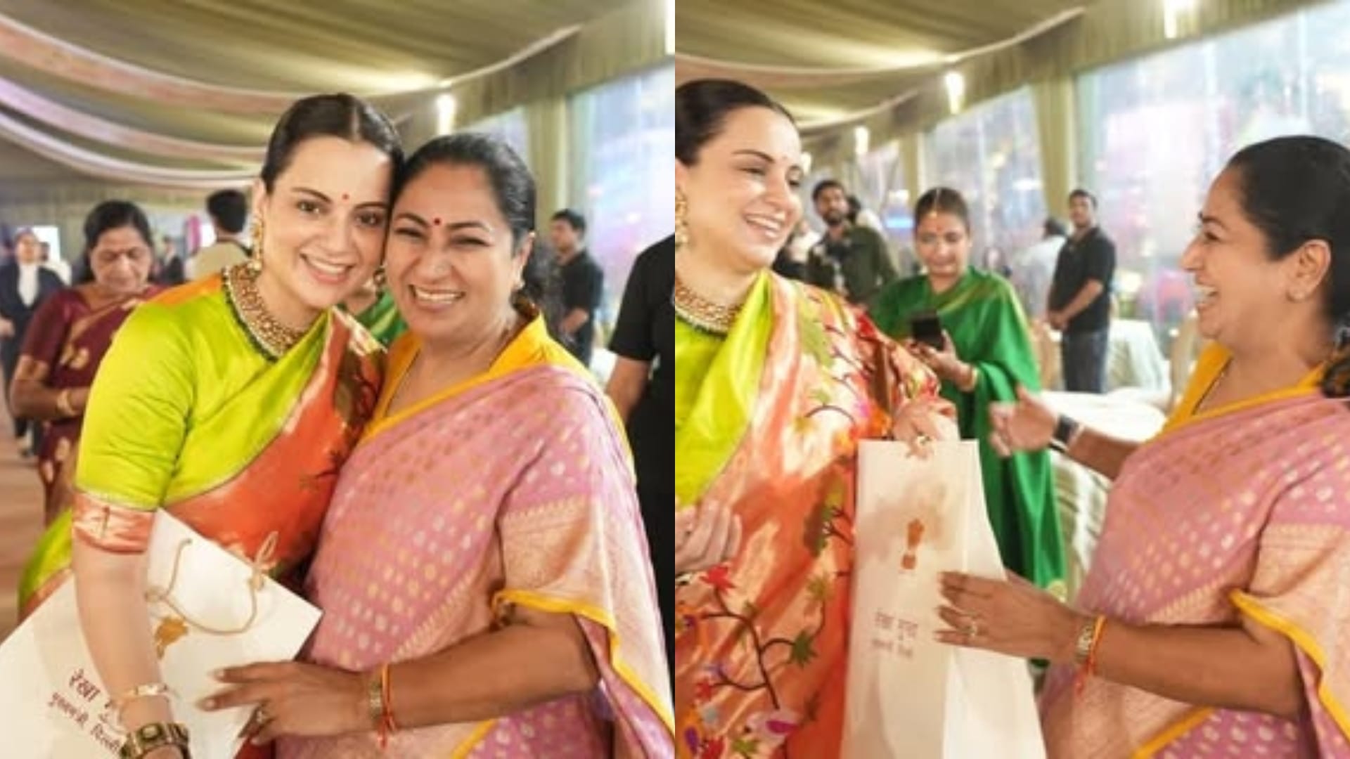 Kangana Ranaut Celebrated Teej With Delhi CM Rekha Gupta Share Unseen Pictures