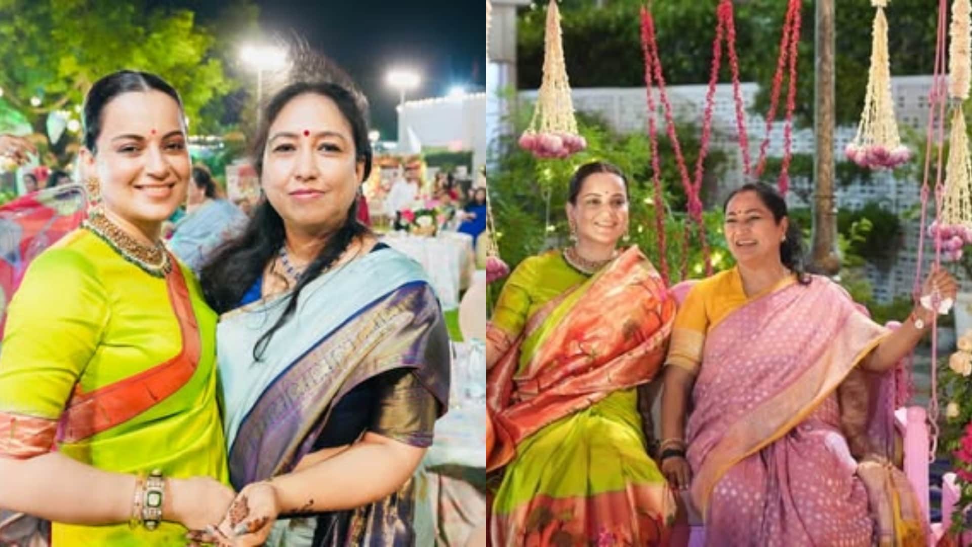 Kangana Ranaut Celebrated Teej With Delhi CM Rekha Gupta Share Unseen Pictures