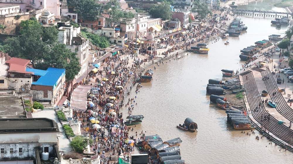 Chitrakoot Shravan Amavasya Fair Tight security arrangements in place drone cameras used for surveillance