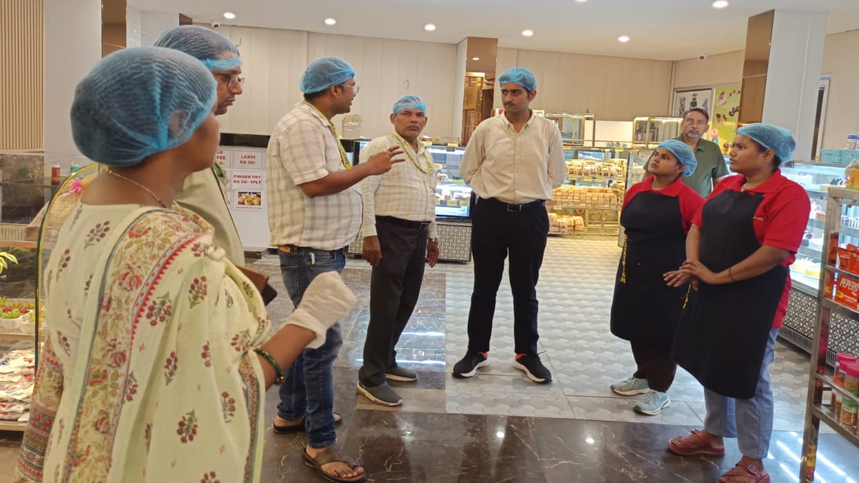 Raids on food establishments four businesses shut down; 48 kg of curd and 5 kg of barfi destroyed.