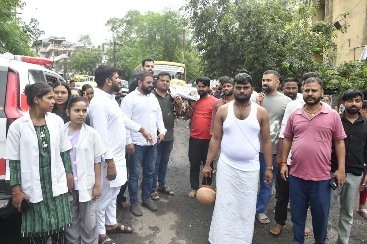 Nursing students' protest enters 6th day: Despite protests in every possible way, their grievances remain unhe