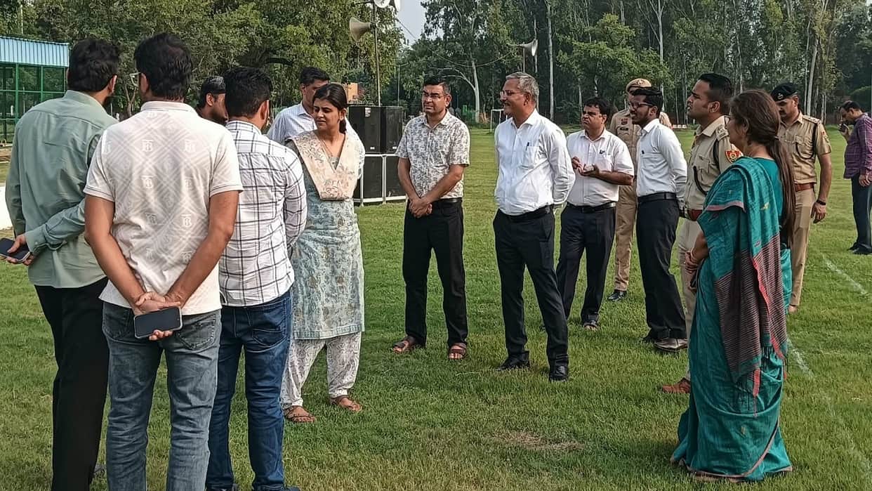 Full-dress rehearsal for the Independence Day celebrations in Hisar