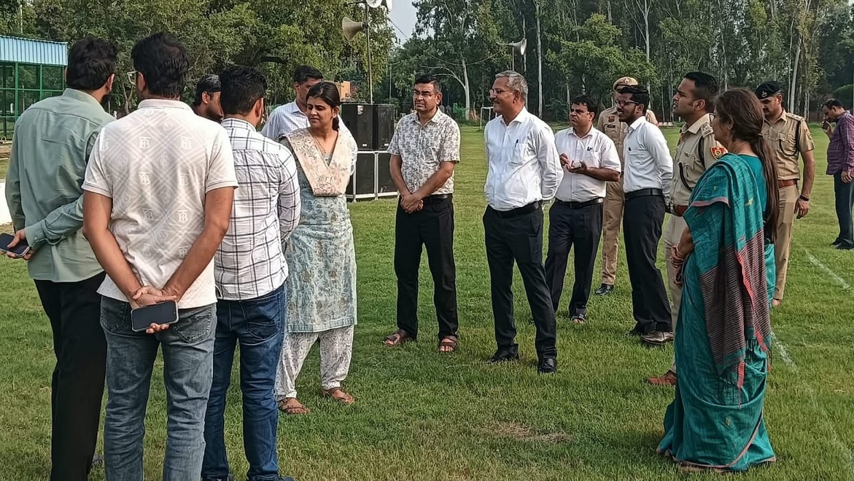 Full-dress rehearsal for the Independence Day celebrations in Hisar