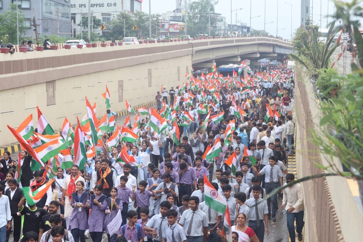 Indore News: Youth took out a Tiranga Yatra in the area that had witnessed a major Gen Z movement.