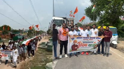 कानपुर-सागर हाईवे पर दिखा देशभक्ति का अद्भुत नजारा