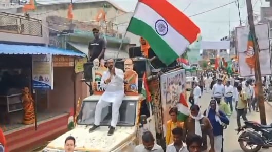 Kanpur grand Tiranga Yatra was held in Bithoor led by Deputy CM Brajesh Pathak