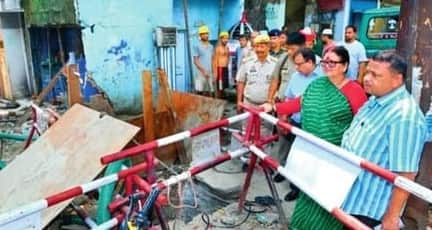 Kanpur school wall collapse due to waterlogging instructions issued to install mud pumps and carry out repairs