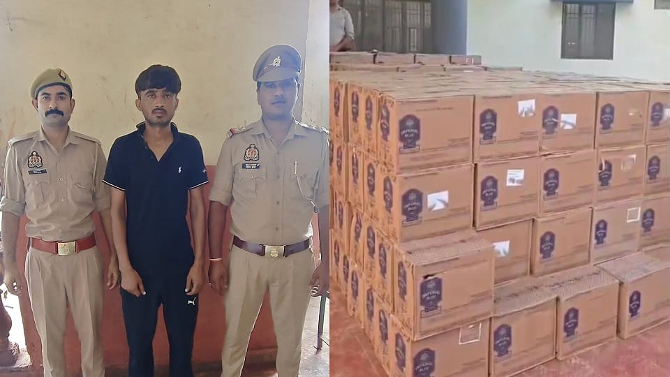 Liquor worth 45 lakh being smuggled in truck seized
