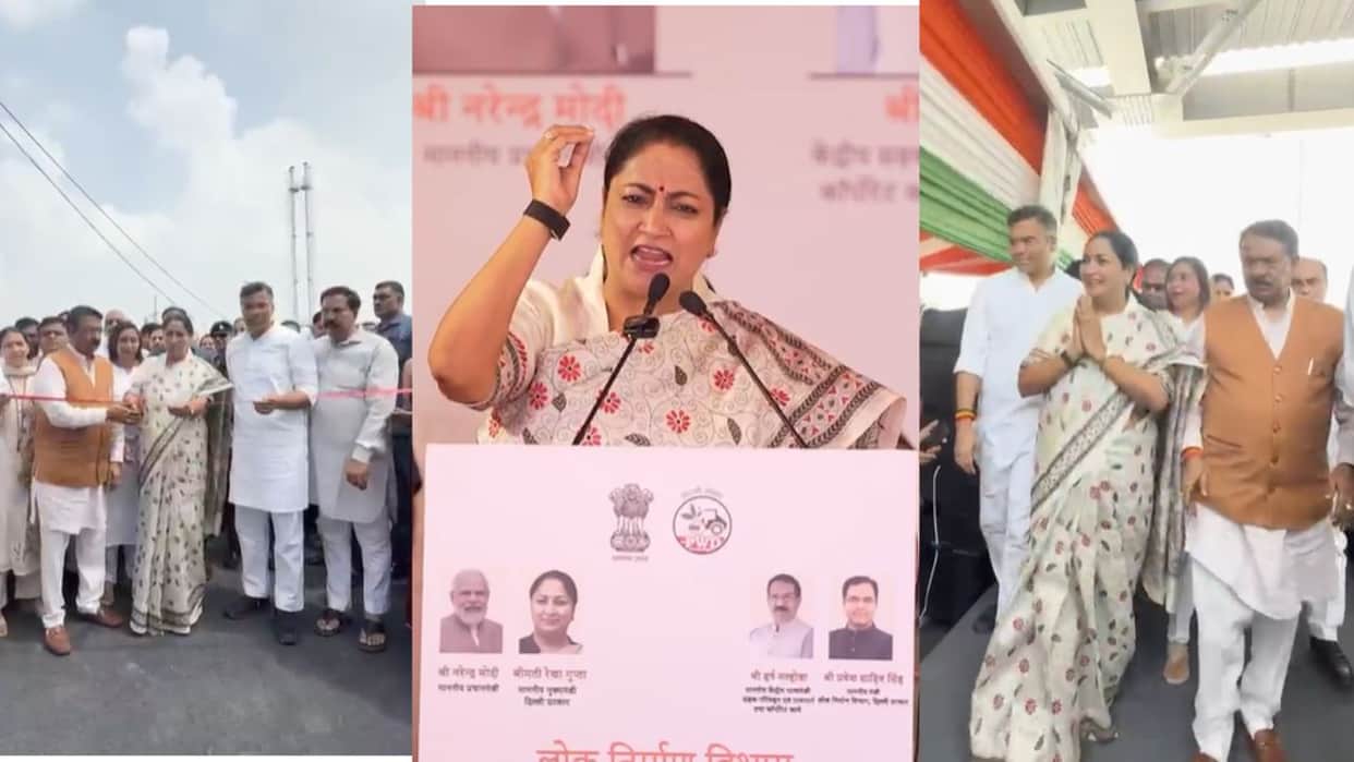Chief Minister Rekha Gupta inaugurates a two-lane slip road bridge in Kondli traffic flow to become smoother