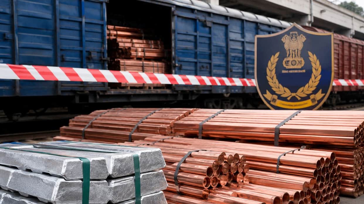 DGST seized illicit copper worth six crore rupees from goods train in Delhi