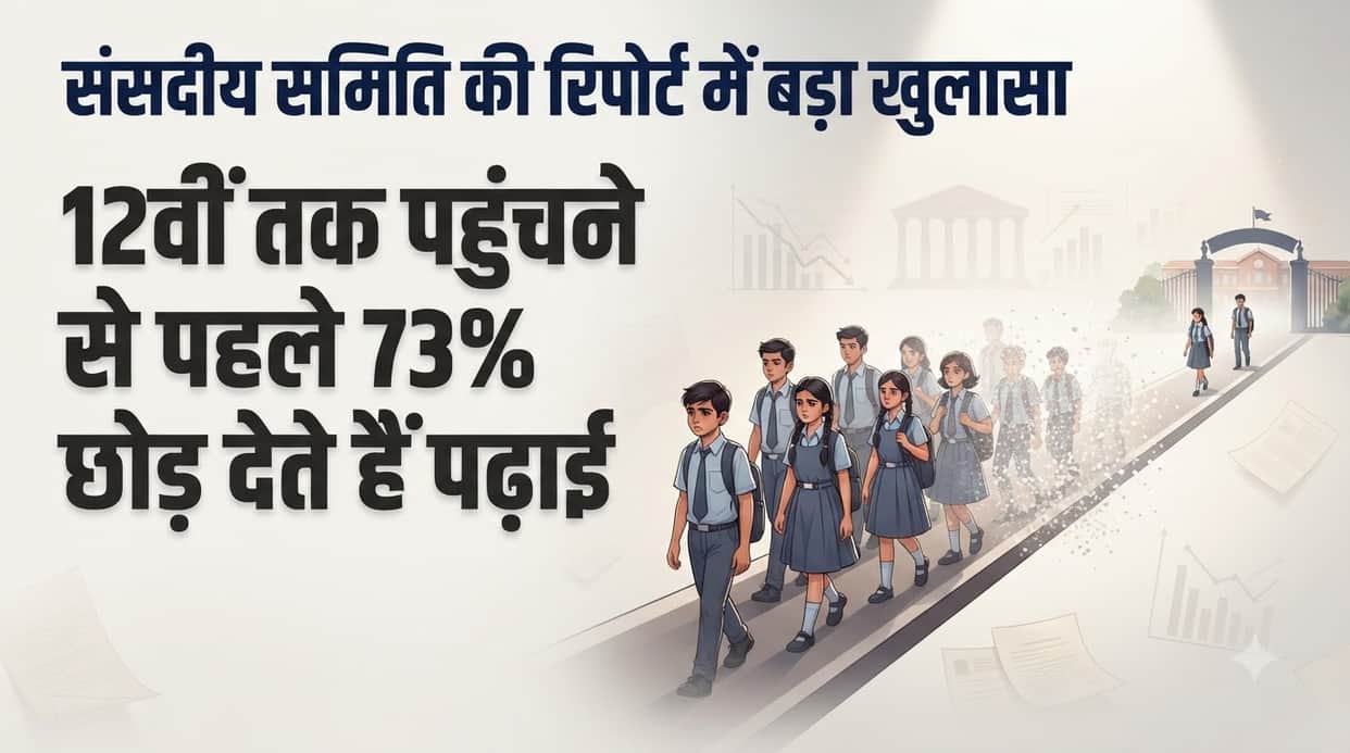 Parliamentary Panel Report: 73% Students Drop Out Before Higher Secondary Education