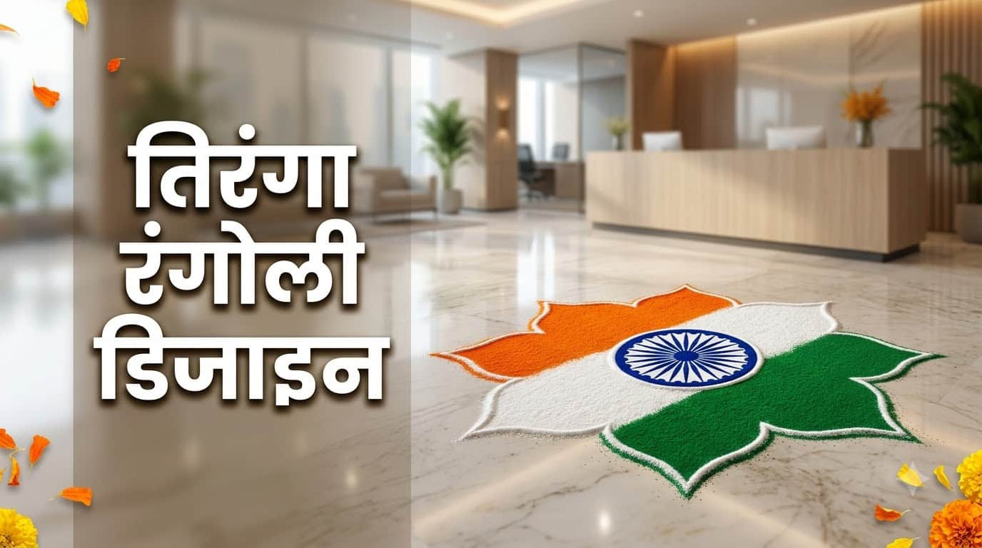 15 August Rangoli Design Ideas: Easy Tricolor Rangoli Design For Independence Day School Office Decoration