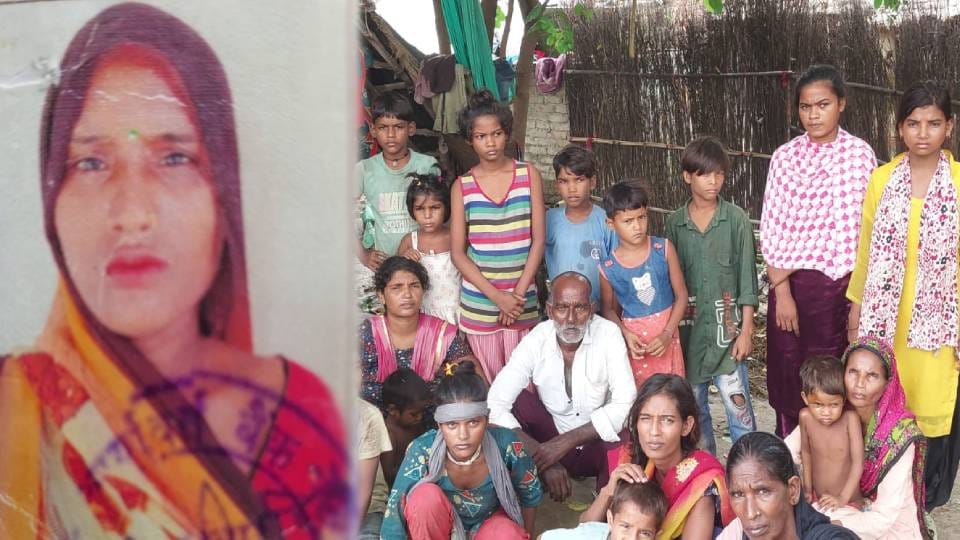 अन्नू की फाइल फोटो, शोकाकुल परिवारीजन।